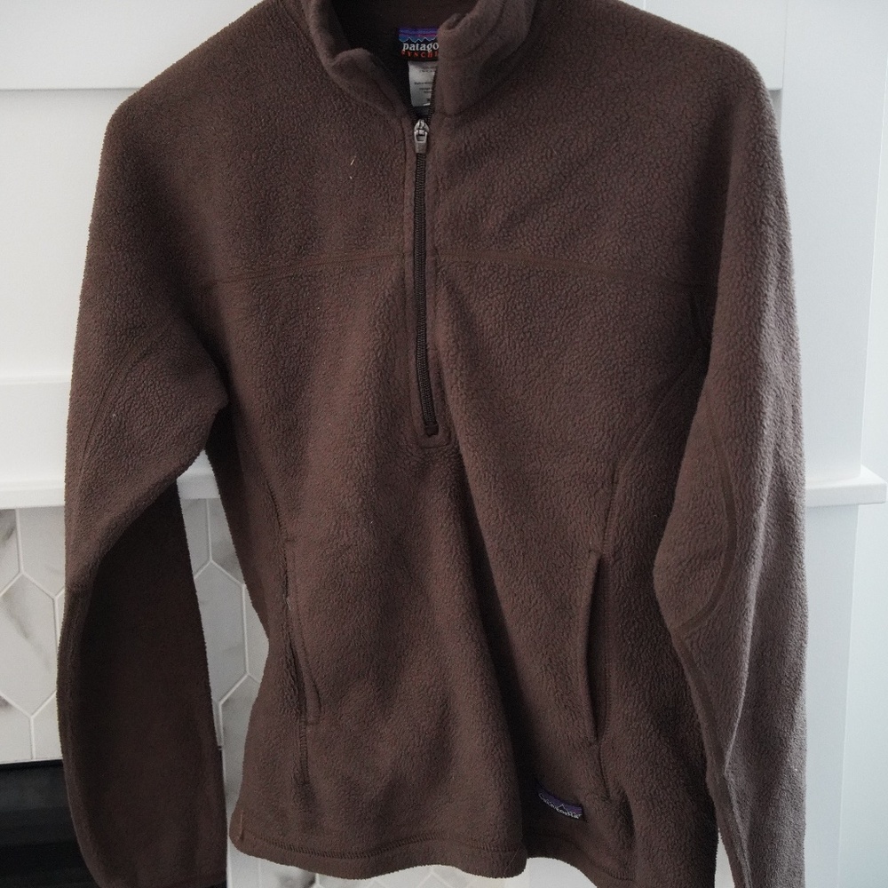 Patagonia Synchilla brown fleece half zip